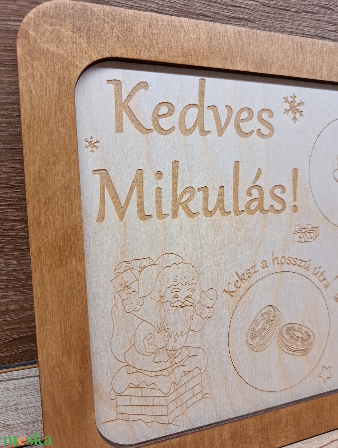 Mikulás tálca  - karácsony - mikulás - mikulás beltéri dekoráció - Meska.hu