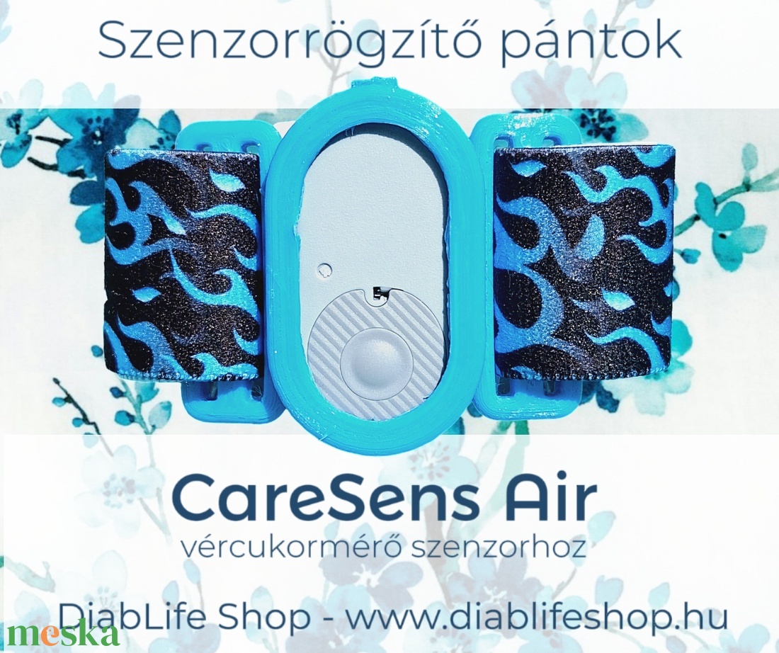 CareSens Air szenzorhoz rugalmas szenzorrögzítő karpánt (rugalmas keret) szenzorpánt - ruha & divat - öv & övcsat - egyéb kellék - Meska.hu