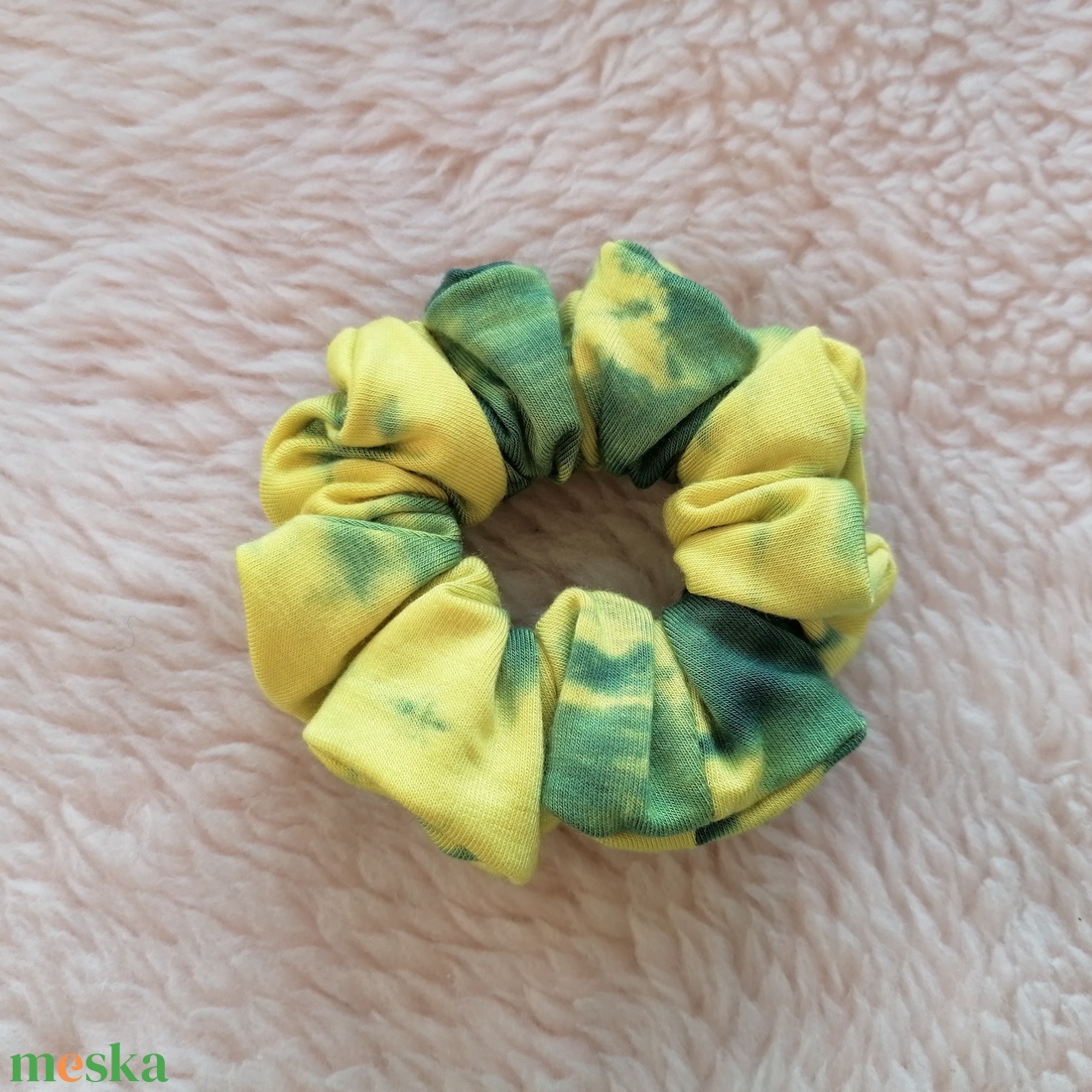 Batikolt scrunchie - textil hajgumi - ruha & divat - hajdísz & hajcsat - hajgumi - Meska.hu