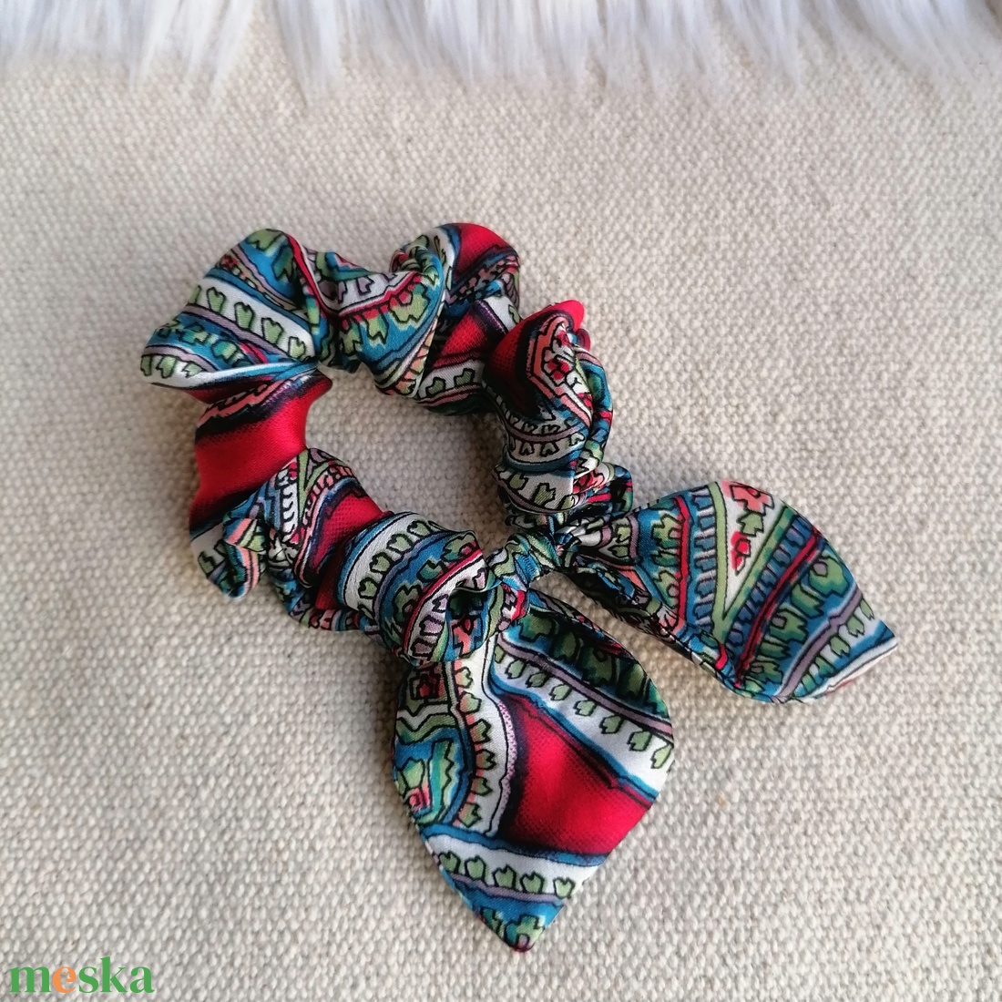 Masnis scrunchie - textil hajgumi - ruha & divat - hajdísz & hajcsat - hajgumi - Meska.hu