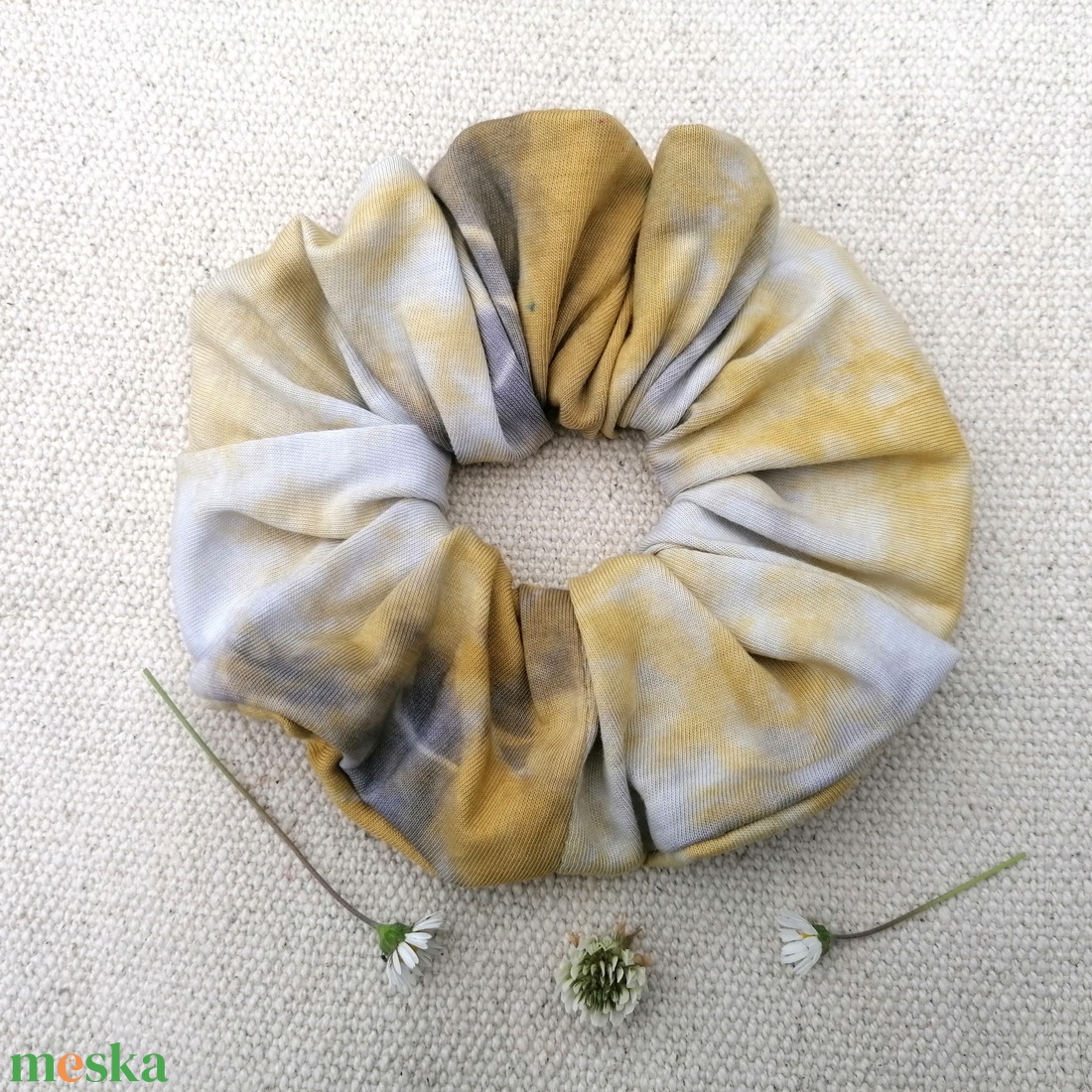 Batikolt scrunchie - textil hajgumi - ruha & divat - hajdísz & hajcsat - hajgumi - Meska.hu