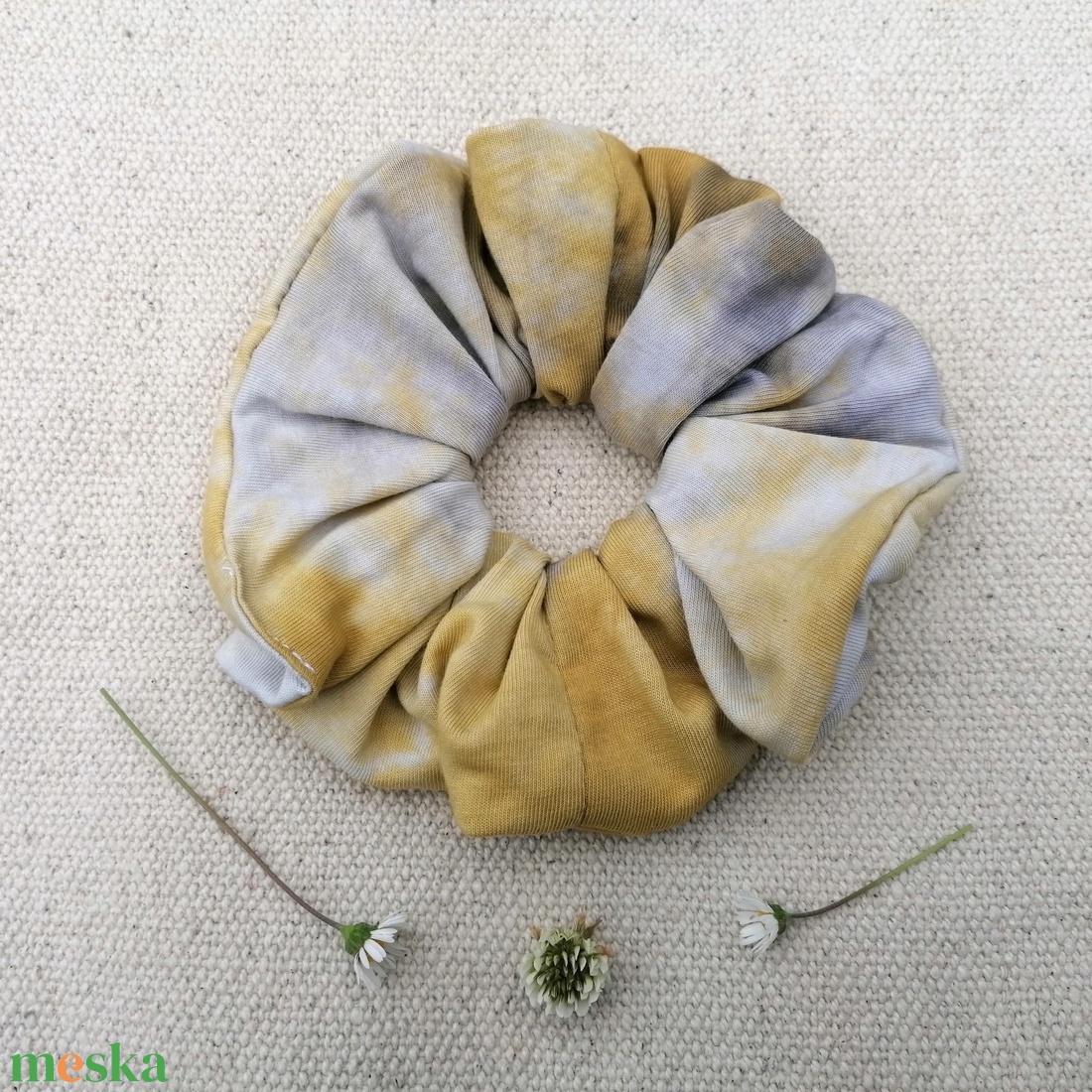 Batikolt scrunchie - textil hajgumi - ruha & divat - hajdísz & hajcsat - hajgumi - Meska.hu