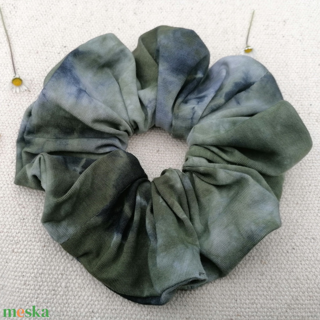 Batikolt scrunchie - textil hajgumi - ruha & divat - hajdísz & hajcsat - hajgumi - Meska.hu