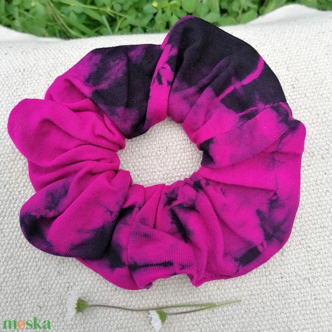 Batikolt scrunchie - textil hajgumi - ruha & divat - hajdísz & hajcsat - hajgumi - Meska.hu