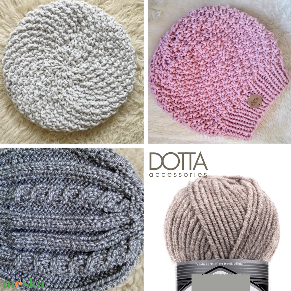 Forest kötött meleg sapka - unisex férfi női beanie hipster - sapi vastag fonalból - ruha & divat - sál, sapka, kendő - sapka - Meska.hu