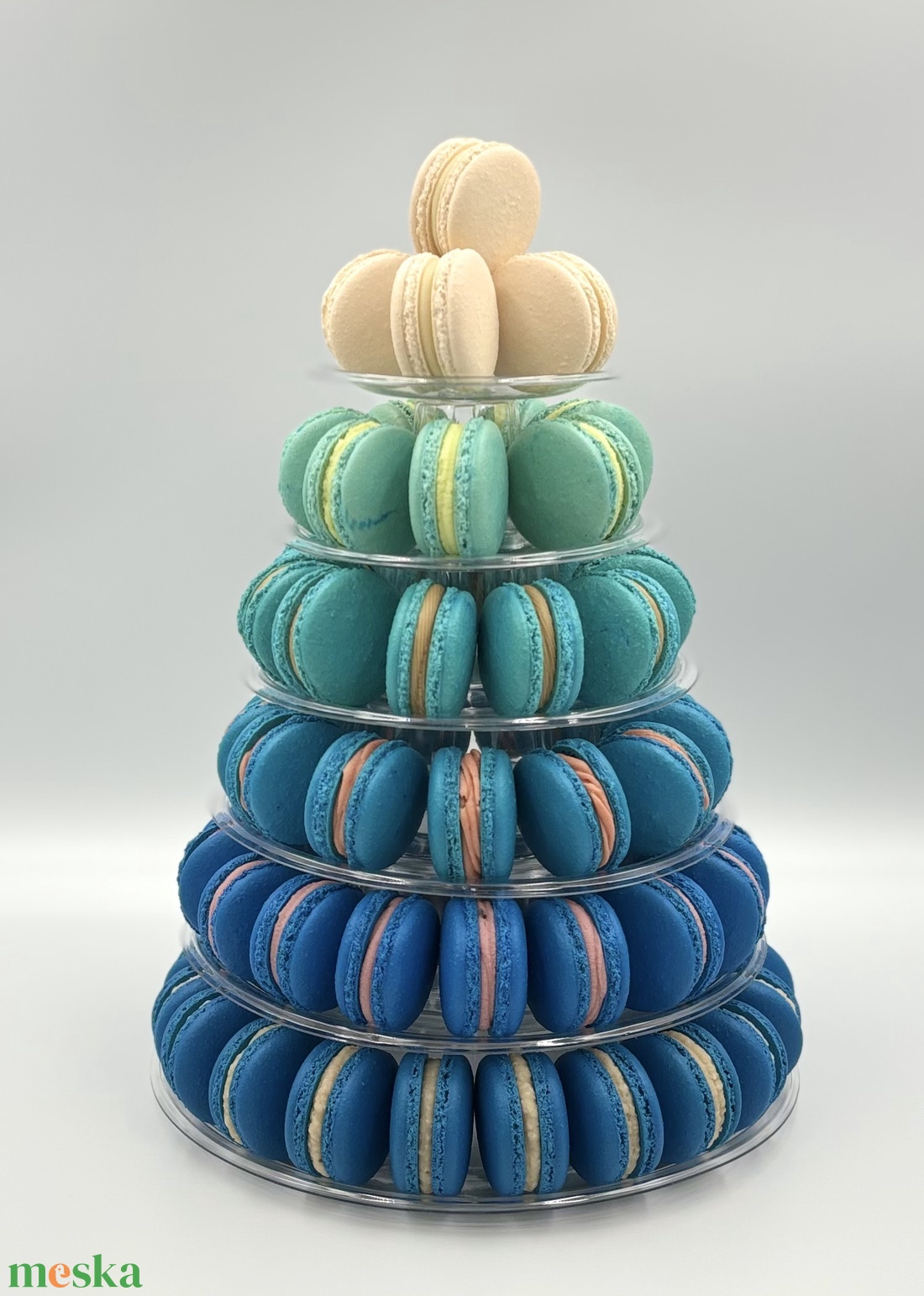  6 emeletes MACARON torony  - élelmiszer - édesség - Meska.hu