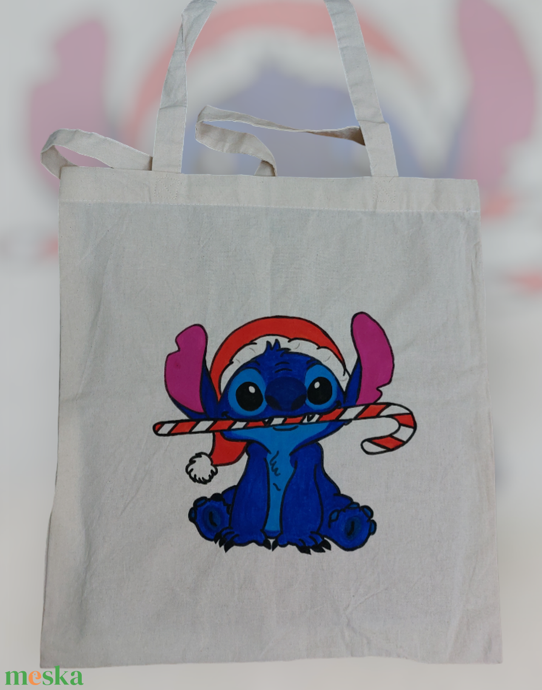 Lilo és Stitch vászontáska - művészet - festmény - festmény vegyes technika - Meska.hu