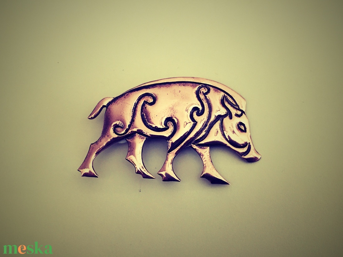 Kelta vadkan (boar) amulett - ékszer - nyaklánc - medál - Meska.hu