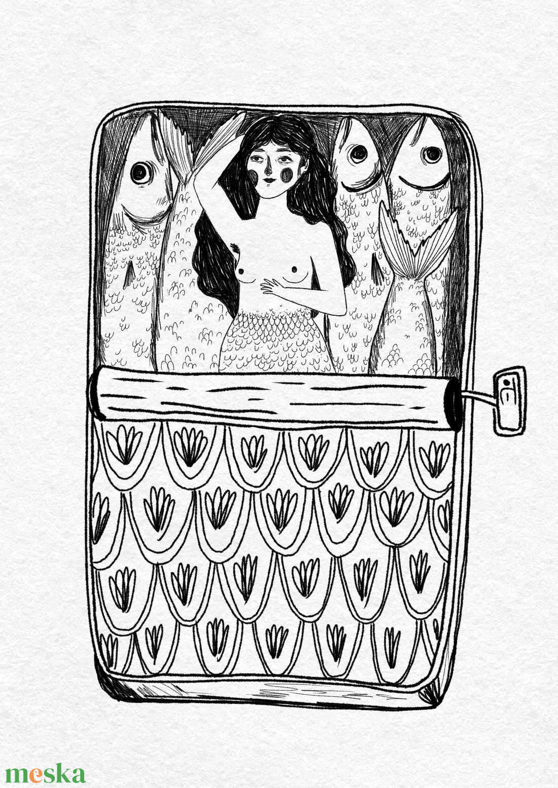 sardines print - művészet - grafika & illusztráció - digitális - Meska.hu