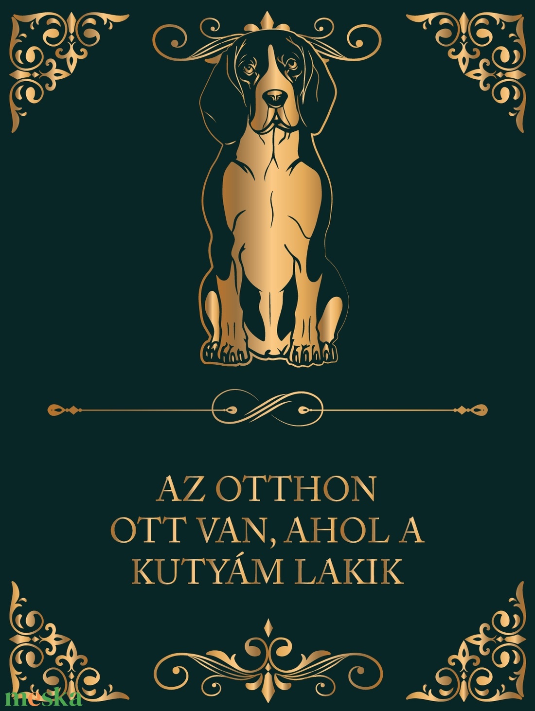 BEAGLE - Az otthon ott van, ahol a kutyám lakik - vászonkép - otthon & lakás - dekoráció - kép & falikép - vászonkép - Meska.hu