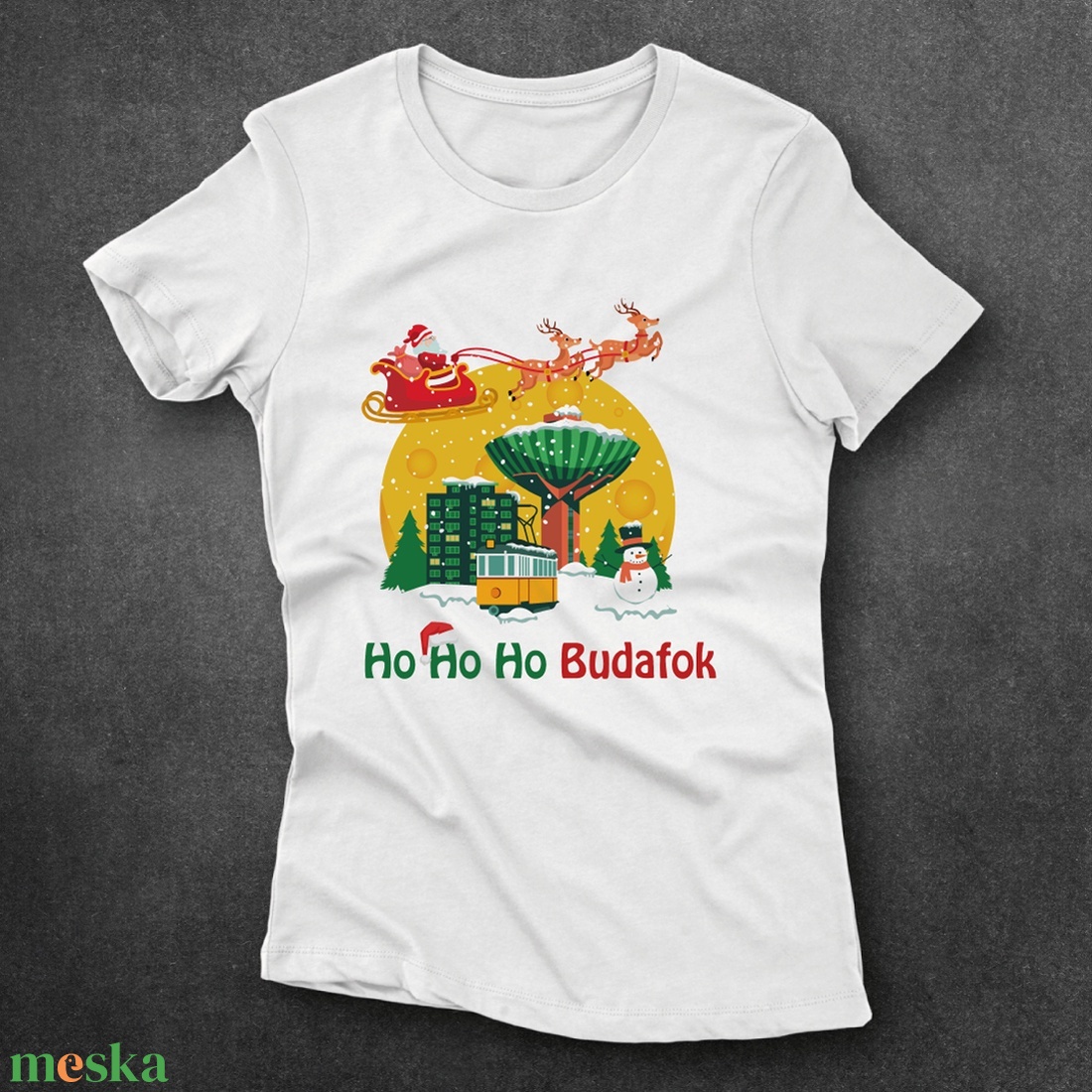 Ho Ho Ho Budafok - női póló - ruha & divat - női ruha - póló, felső - Meska.hu