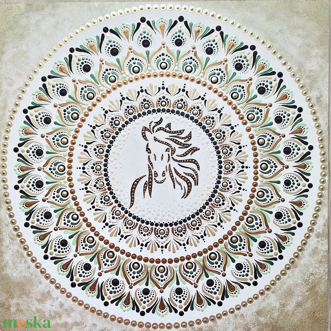 Pontozott mandala - Ló - otthon & életmód - dekoráció - spiritualitás - mandala - Meska.hu