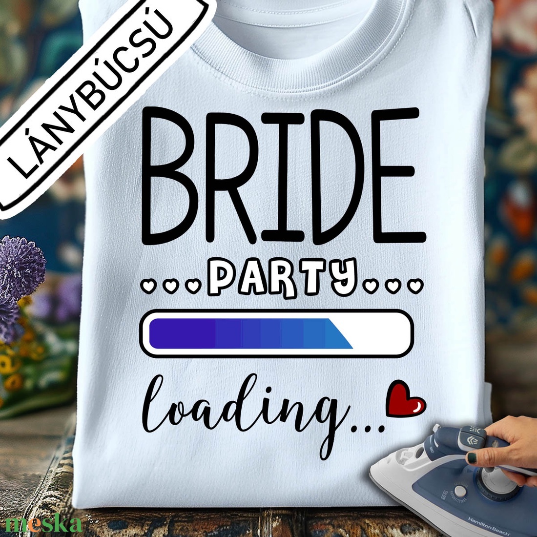 Lánybúcsú vasalható matrica, bride party loading (L012) - esküvő - lánybúcsú - Meska.hu