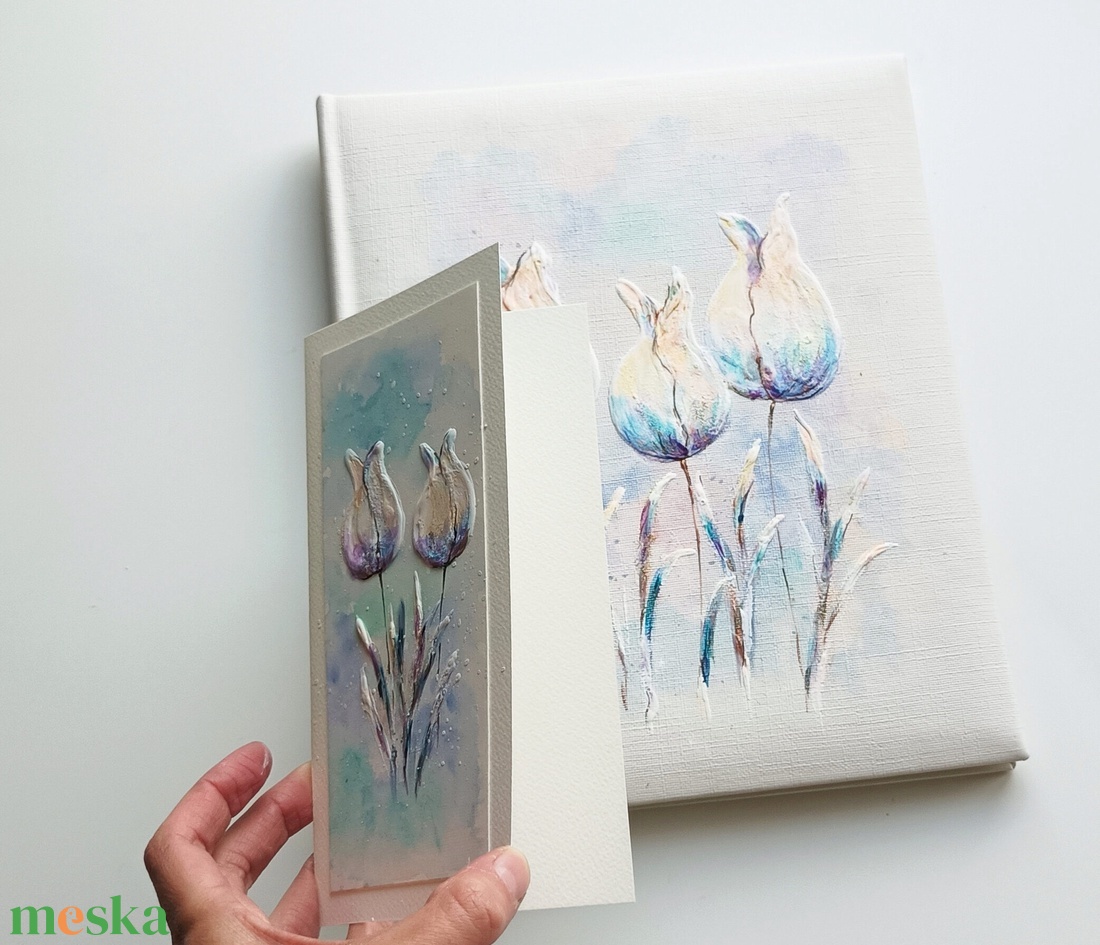 Tulipános fotóalbum képeslappal (25 x 30 cm) - esküvő - emlék & ajándék - album & fotóalbum - Meska.hu