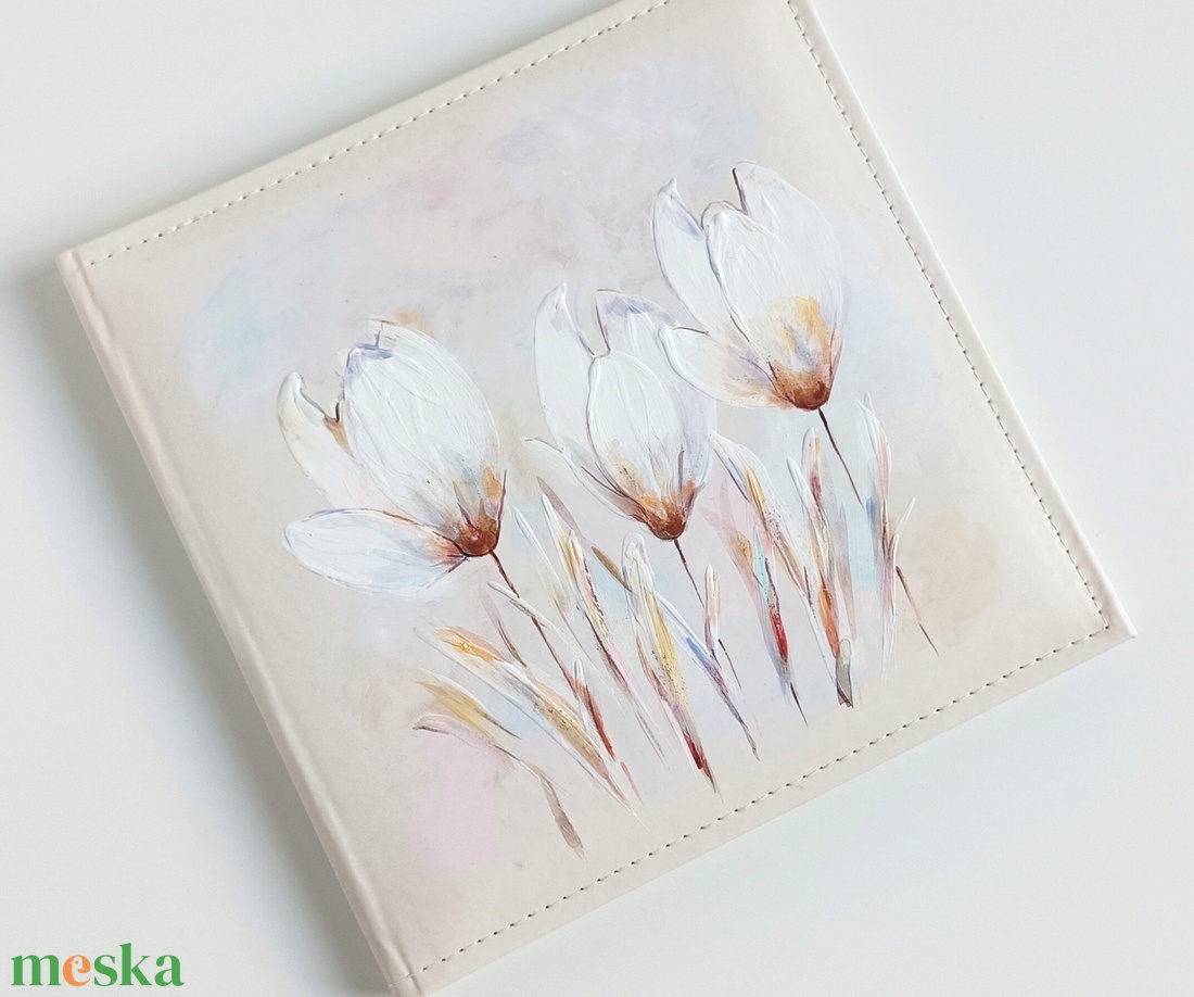 Liliomos fotóalbum (26 x 26 cm) - esküvő - emlék & ajándék - album & fotóalbum - Meska.hu