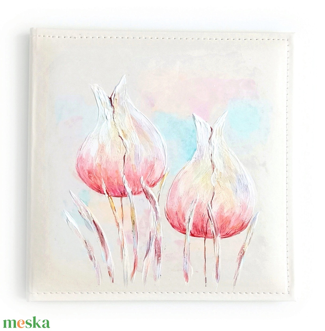 Tulipános fotóalbum (26 x 26 cm) - esküvő - emlék & ajándék - album & fotóalbum - Meska.hu