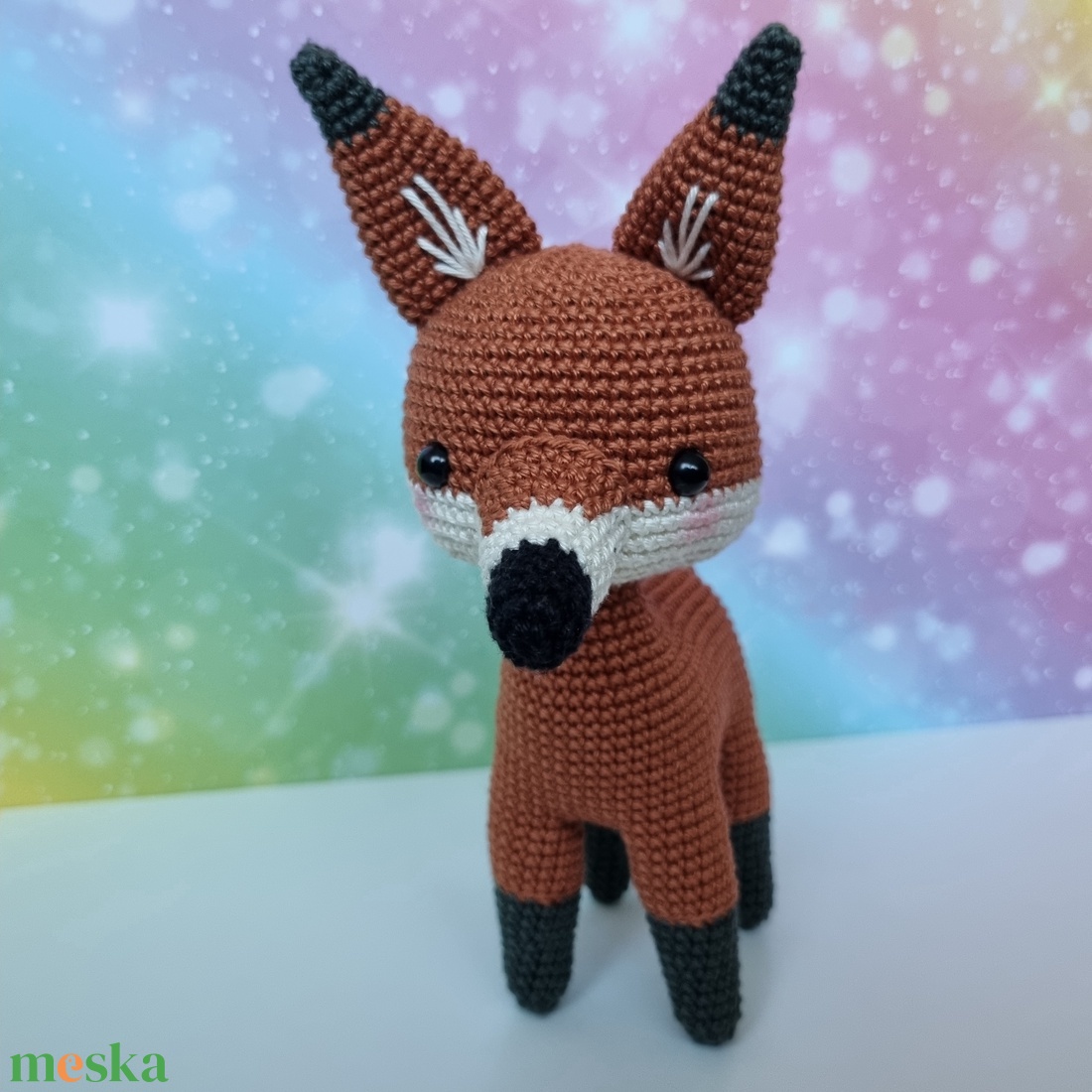 Horgolt sörényes farkas vagy róka amigurumi - játék & sport - plüssállat & játékfigura - róka - Meska.hu