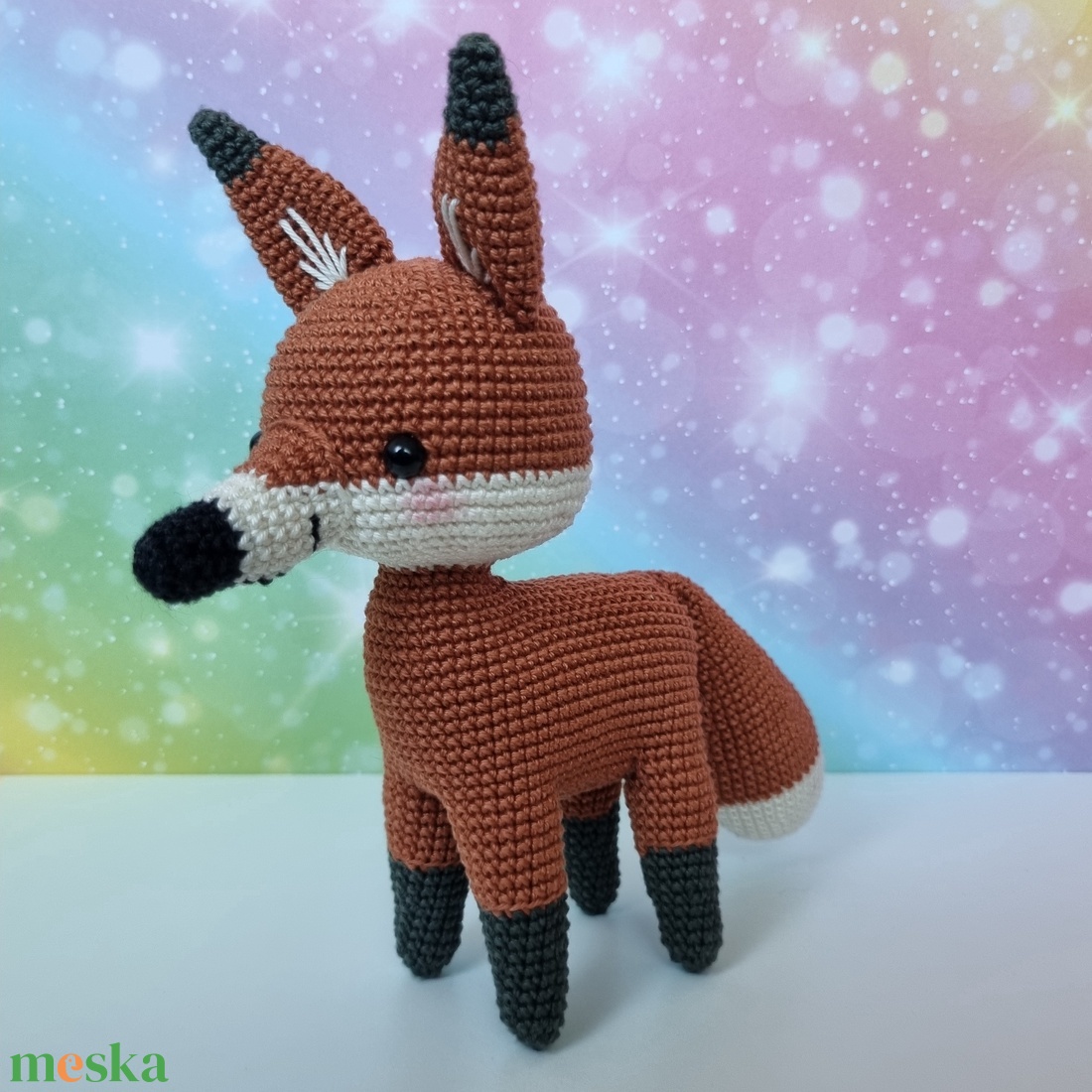 Horgolt sörényes farkas vagy róka amigurumi - játék & sport - plüssállat & játékfigura - róka - Meska.hu