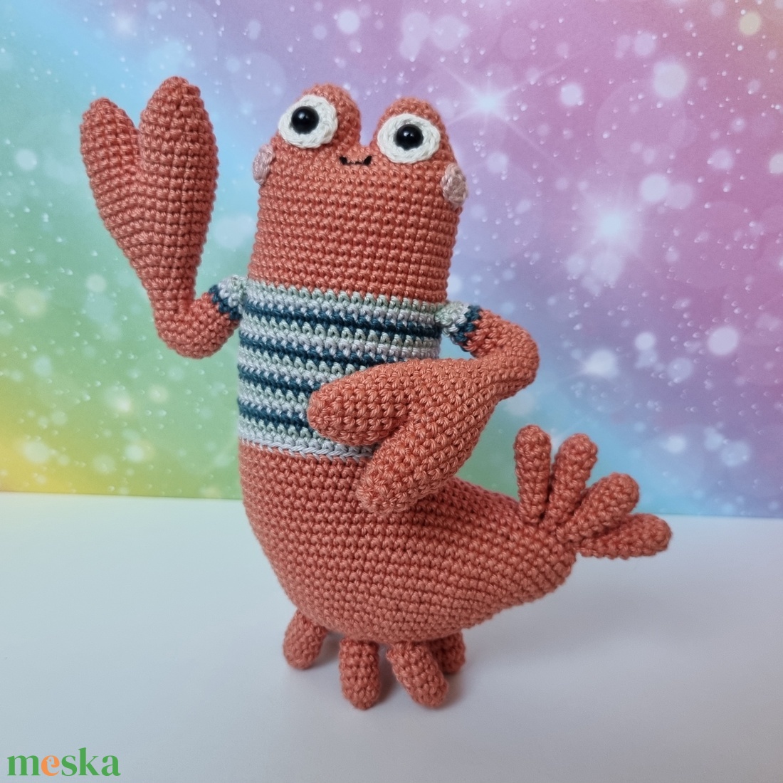 Horgolt rák amigurumi - játék & sport - plüssállat & játékfigura - más figura - Meska.hu