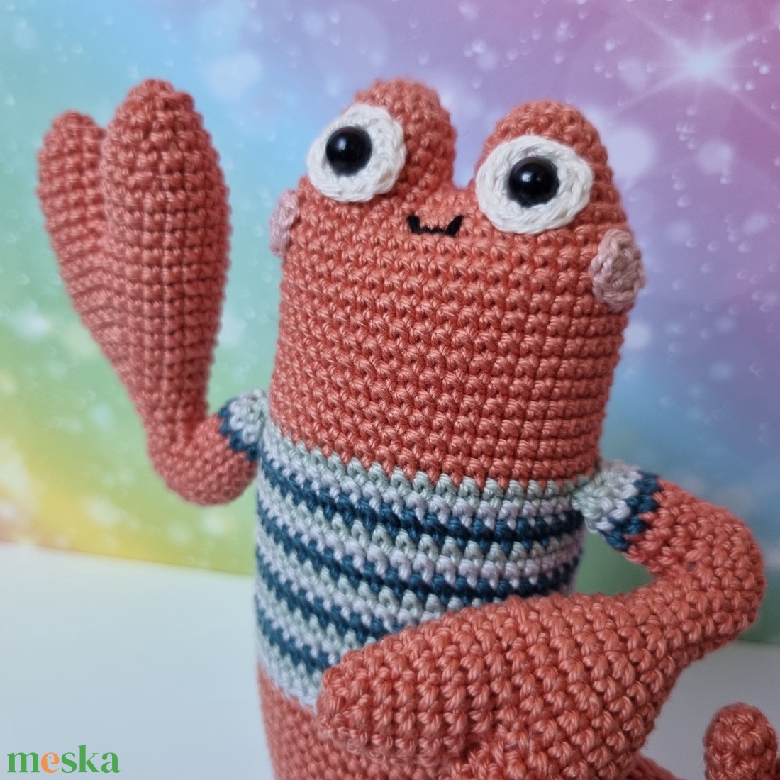 Horgolt rák amigurumi - játék & sport - plüssállat & játékfigura - más figura - Meska.hu