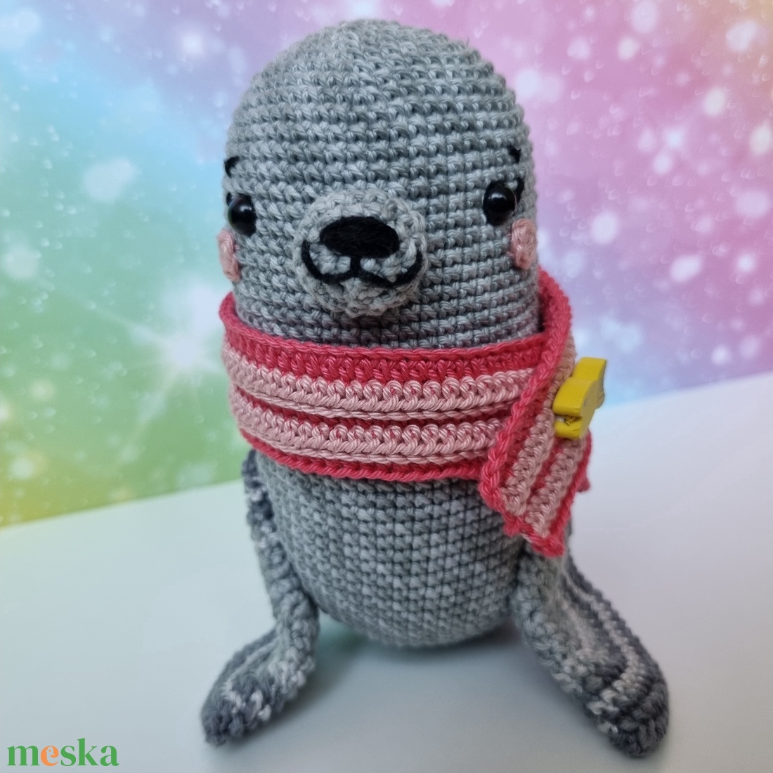 Horgolt fóka amigurumi - játék & sport - plüssállat & játékfigura - más figura - Meska.hu