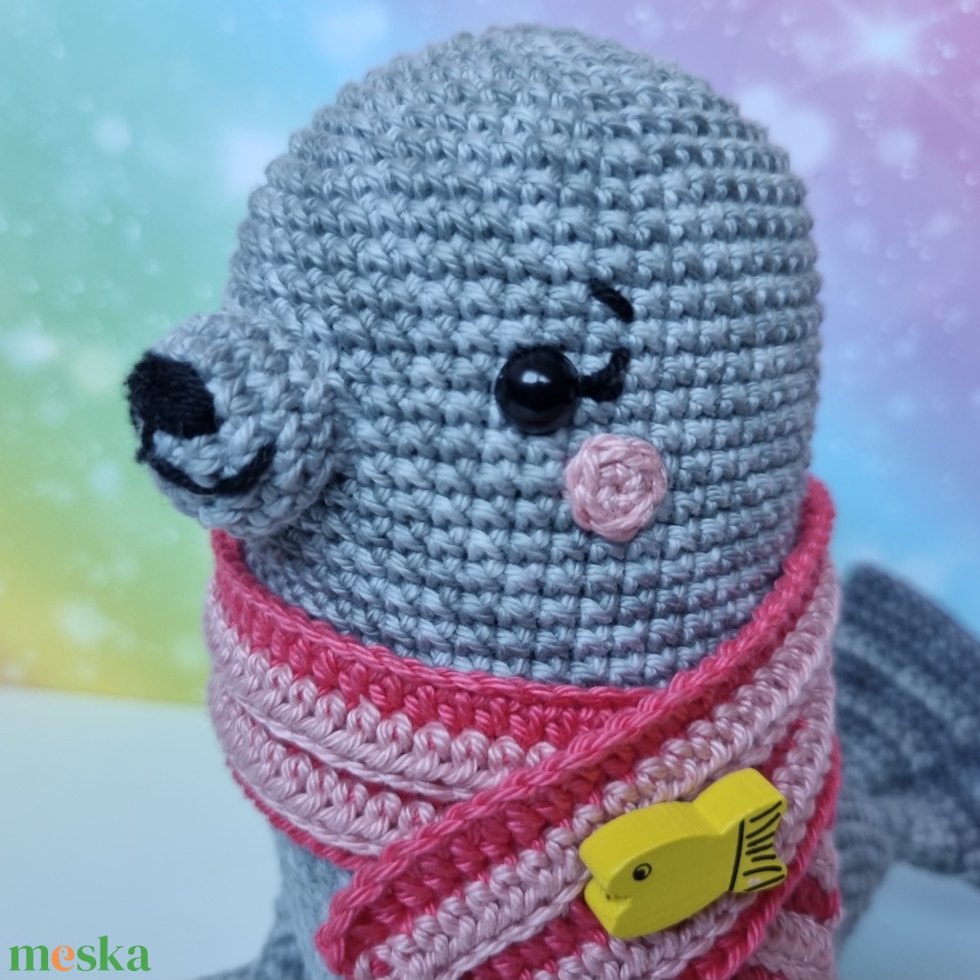 Horgolt fóka amigurumi - játék & sport - plüssállat & játékfigura - más figura - Meska.hu