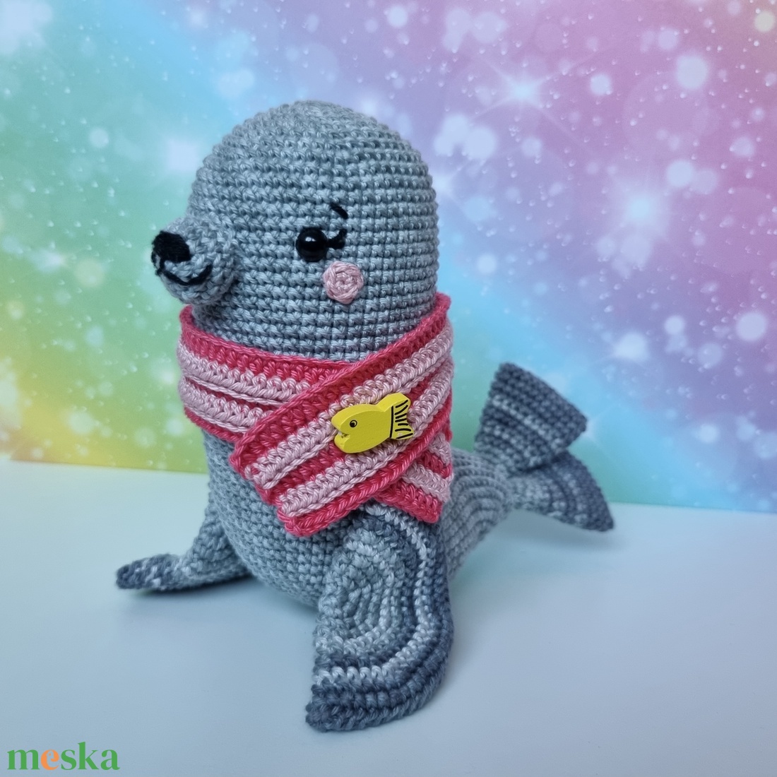 Horgolt fóka amigurumi - játék & sport - plüssállat & játékfigura - más figura - Meska.hu