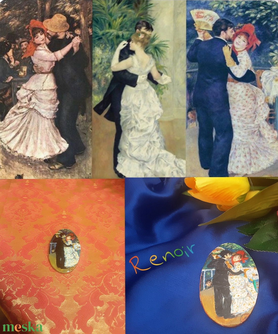 RENOIR medál  Tánc Bougivalban 1883  - ékszer - nyaklánc - medál - Meska.hu