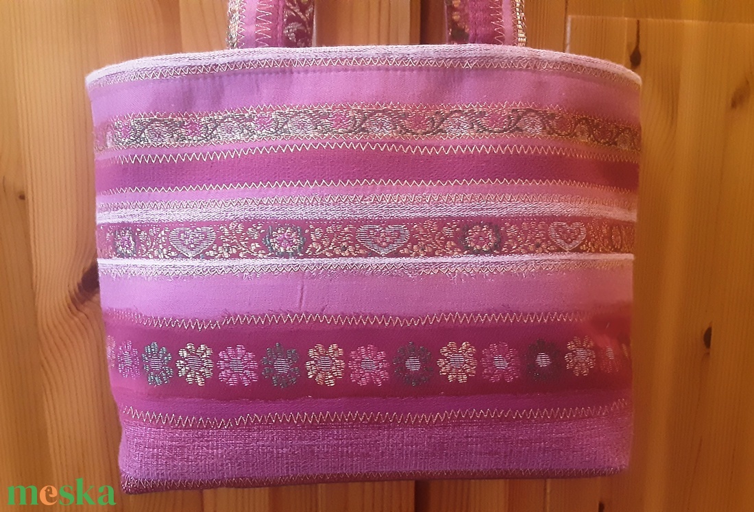 AKCIÓS City bag pink oldal- és kézitáska díszes mintákkal - táska & tok - kézitáska & válltáska - kézitáska - Meska.hu