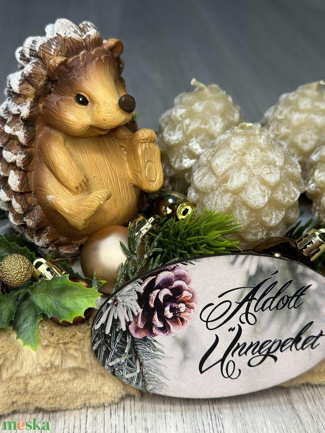 Áldott Ünnepeket adventi box - karácsony - adventi díszek - adventi gyertyadíszek és koszorúdíszek - Meska.hu