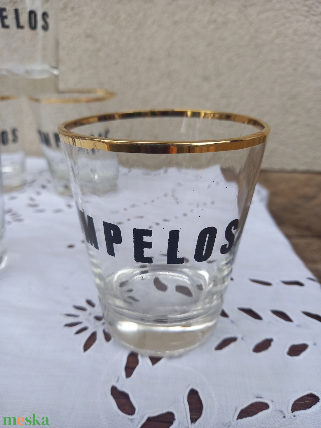 Retro Ampelos Vermouth pohárkészlet - otthon & életmód - konyhafelszerelés, tálalás - tálalás - pohár - Meska.hu