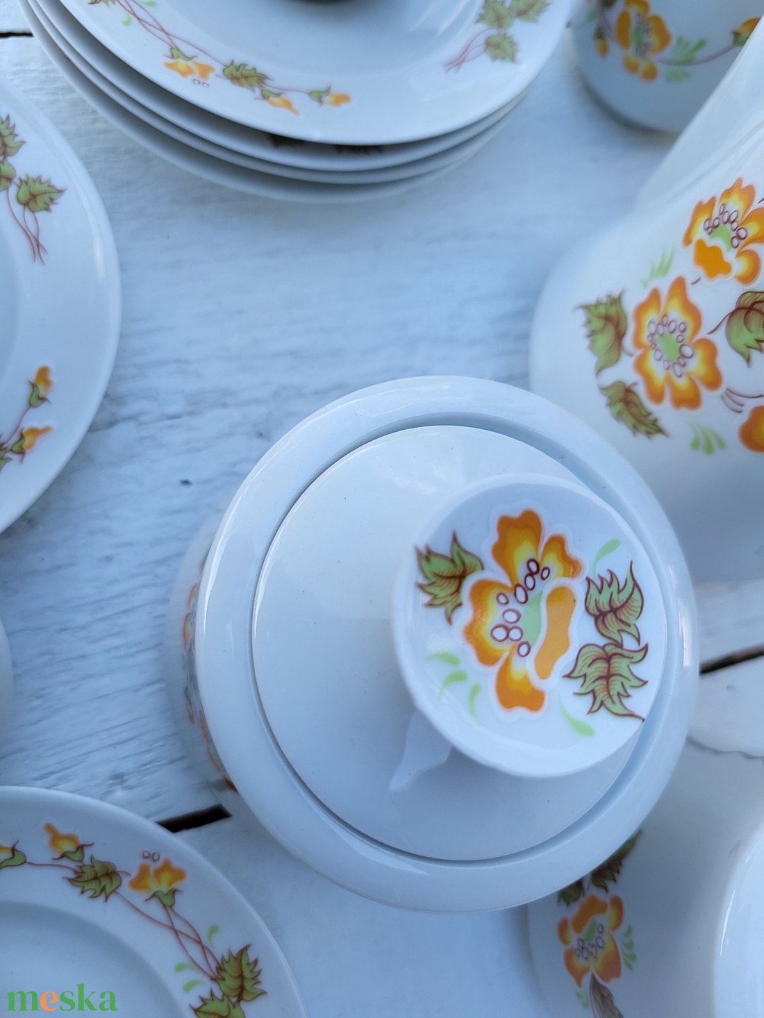 Alföldi porcelán_kávéskészlet ritka dekorral - otthon & lakás - konyhafelszerelés, tálalás - tálalás - teás- és kávés pohár, készlet - Meska.hu