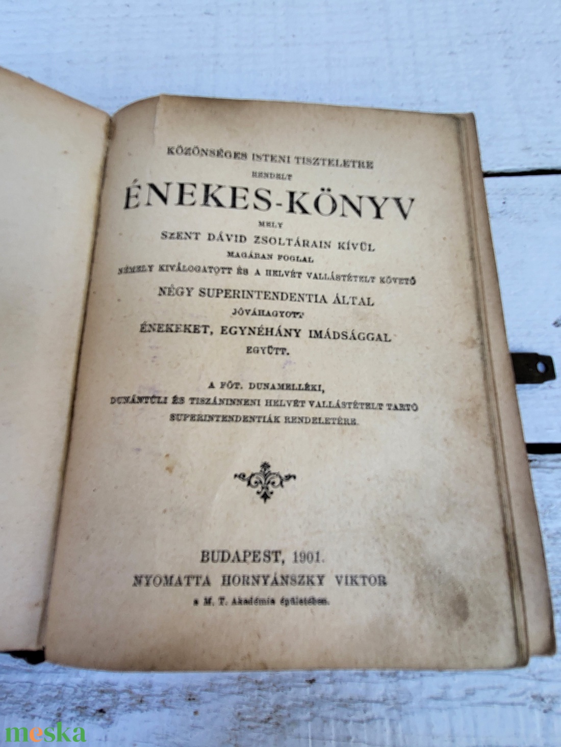 Antik, közönséges isteni tiszteletre rendelt énekes könyv - otthon & lakás - vallás - lánc & füzér - Meska.hu