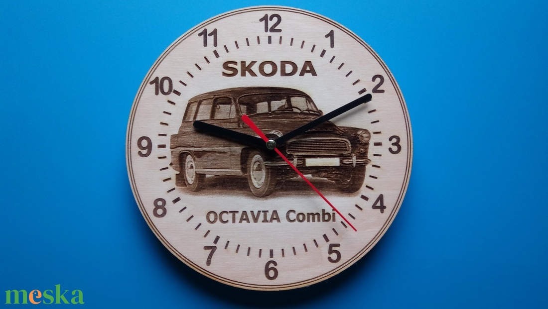 Skoda Octavia mintás faliórák.  - otthon & életmód - dekoráció - fali és függő dekoráció - falióra & óra - Meska.hu