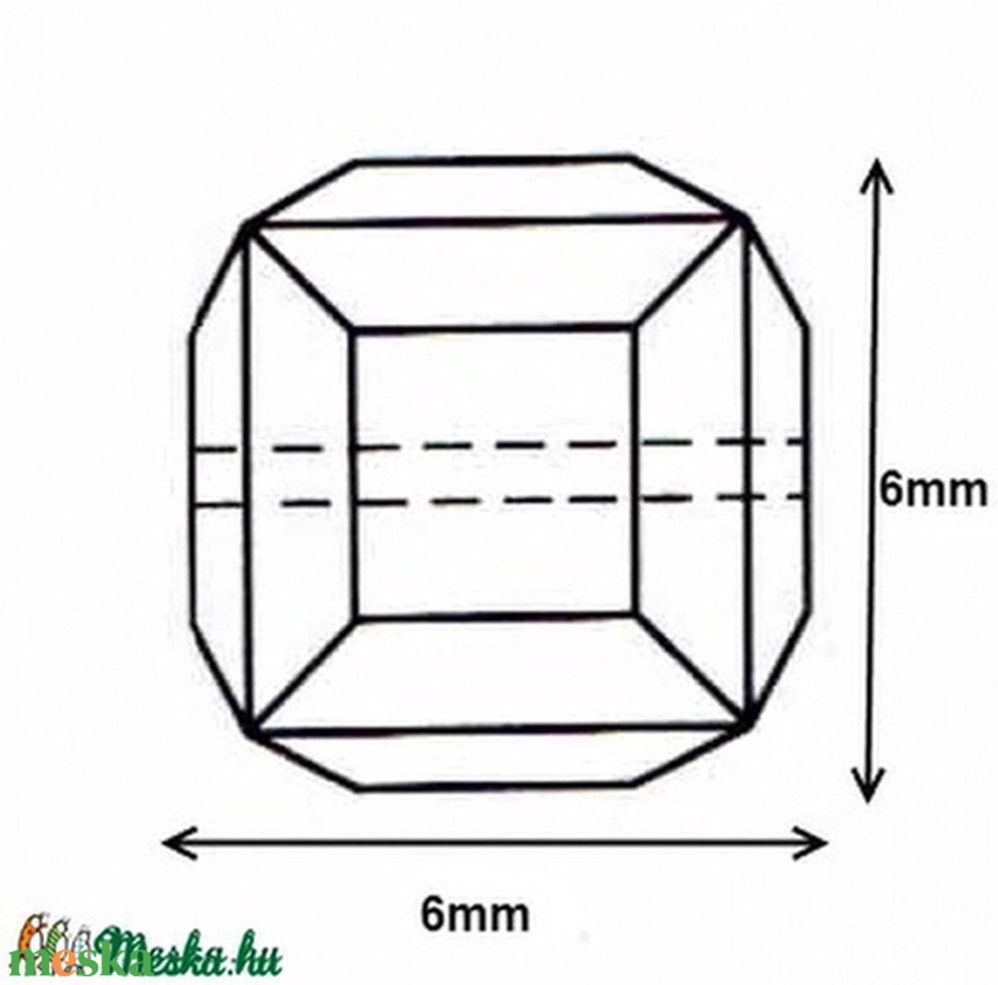 Ékszerkellék: Swarovski kocka 6mm-es   több színben - kellékek & szerszámok - gyöngy, ékszerkellék - swarovski kristályok - Meska.hu