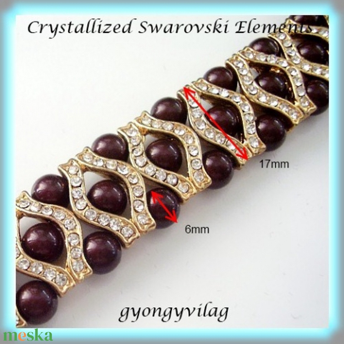 Swarovski gyöngy karkötő ABK-SW02 -  - Meska.hu