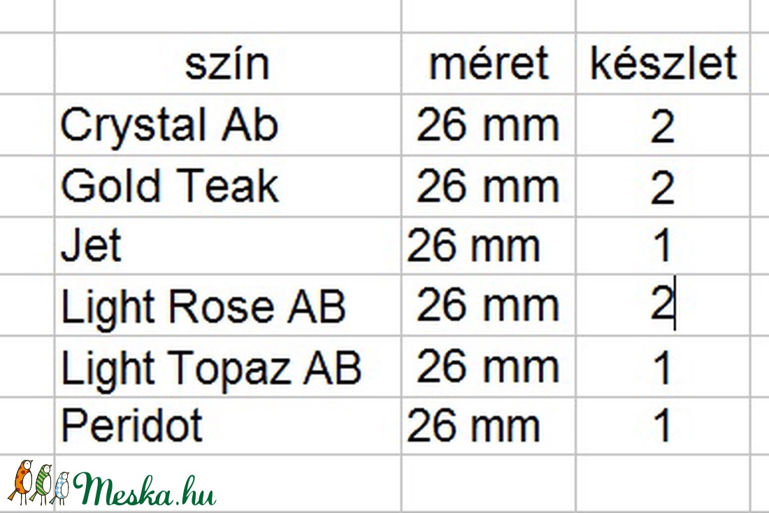 Ékszerkellék: Swarovski levél 26mm-es több színben SW6735 - kellékek & szerszámok - gyöngy, ékszerkellék - swarovski kristályok - Meska.hu