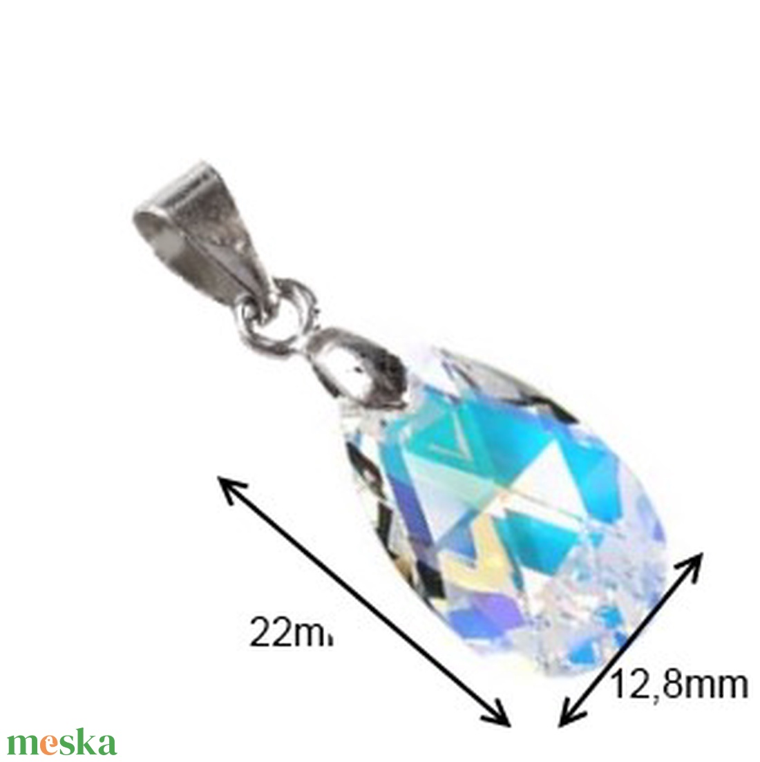 Swarovski kristály medál -22mm-es csepp  több színben  - ékszer - nyaklánc - medál - Meska.hu