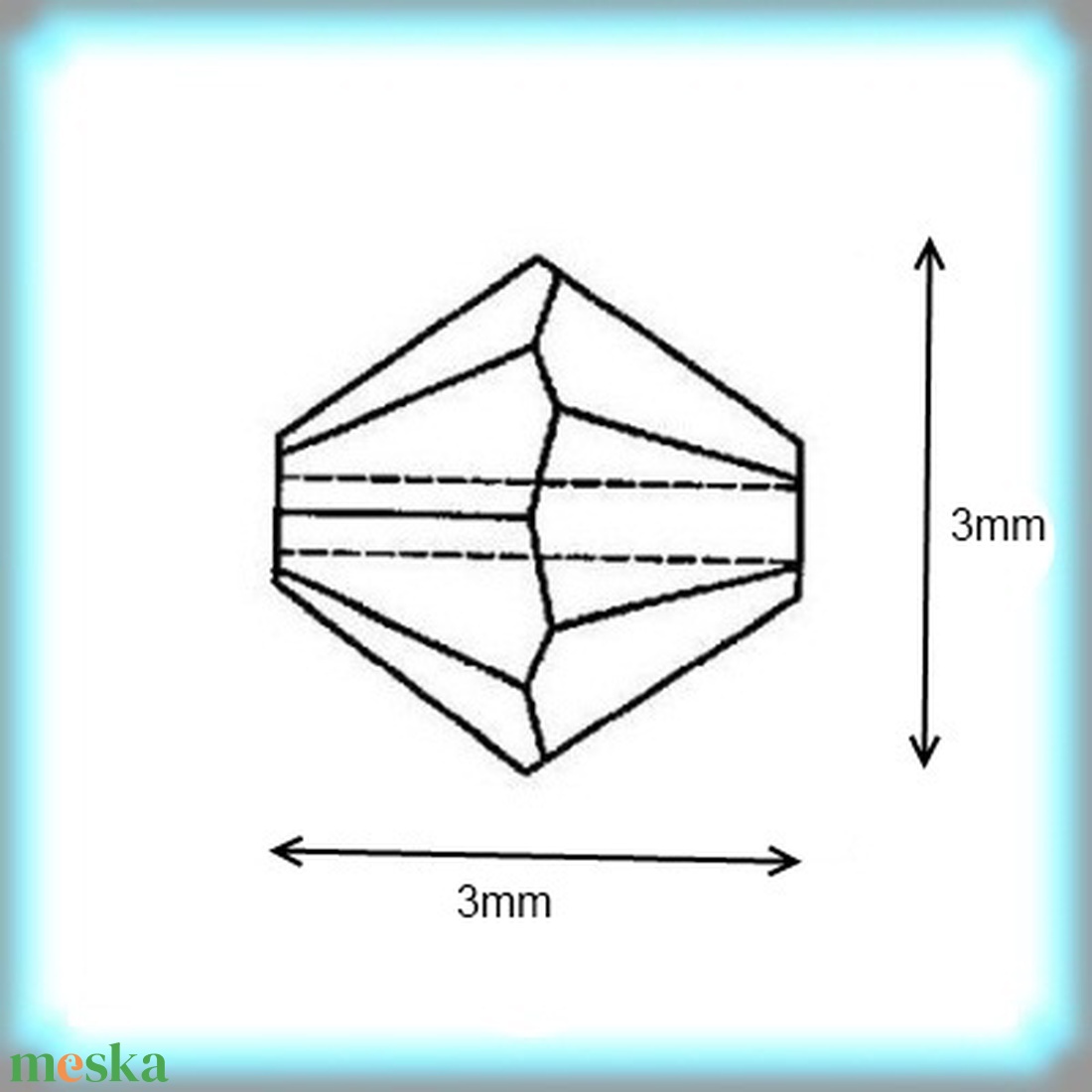 Ékszerkellék: Swarovski bicon 3mm-es  több színben  SWGY5328-3 - kellékek & szerszámok - gyöngy, ékszerkellék - swarovski kristályok - Meska.hu