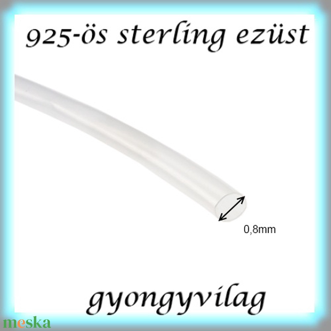 925-ös sterling ezüst ékszerkellék: ezüst huzal EH 0,8mm hard (kemény) - kellékek & szerszámok - gyöngy, ékszerkellék - egyéb alkatrész - Meska.hu