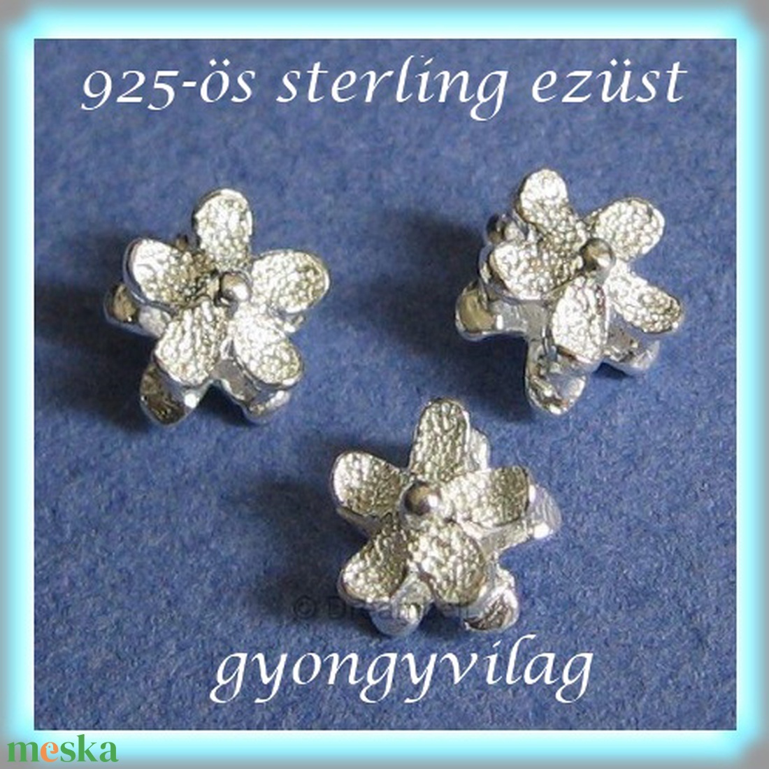 925-ös sterling ezüst ékszerkellék: köztes / gyöngy / dísz  EKÖ 72 - kellékek & szerszámok - gyöngy, ékszerkellék - fém köztesek - Meska.hu