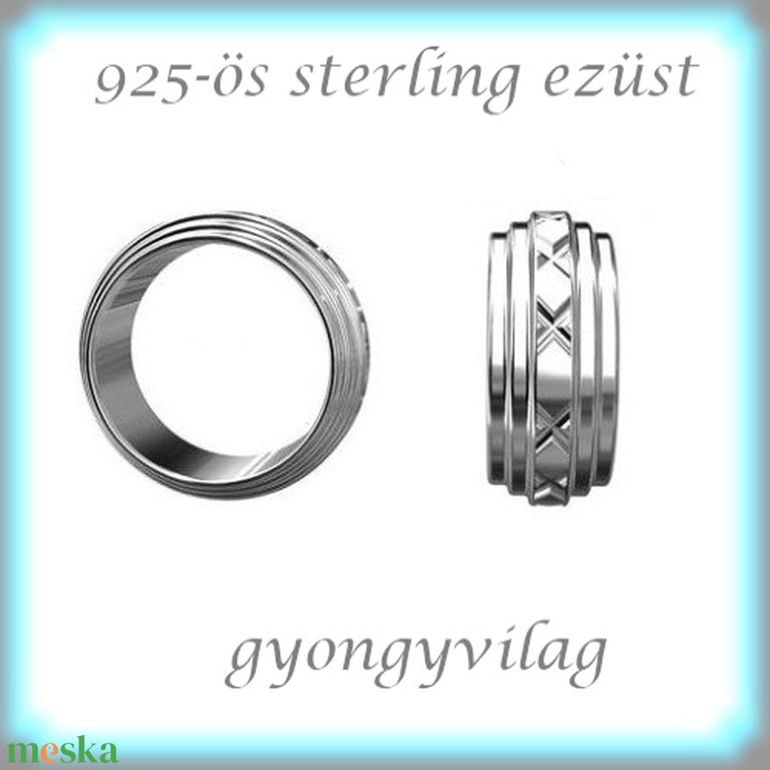 925-ös sterling ezüst ékszerkellék: köztes / gyöngy / dísz  EKÖ 67 - kellékek & szerszámok - gyöngy, ékszerkellék - fém köztesek - Meska.hu