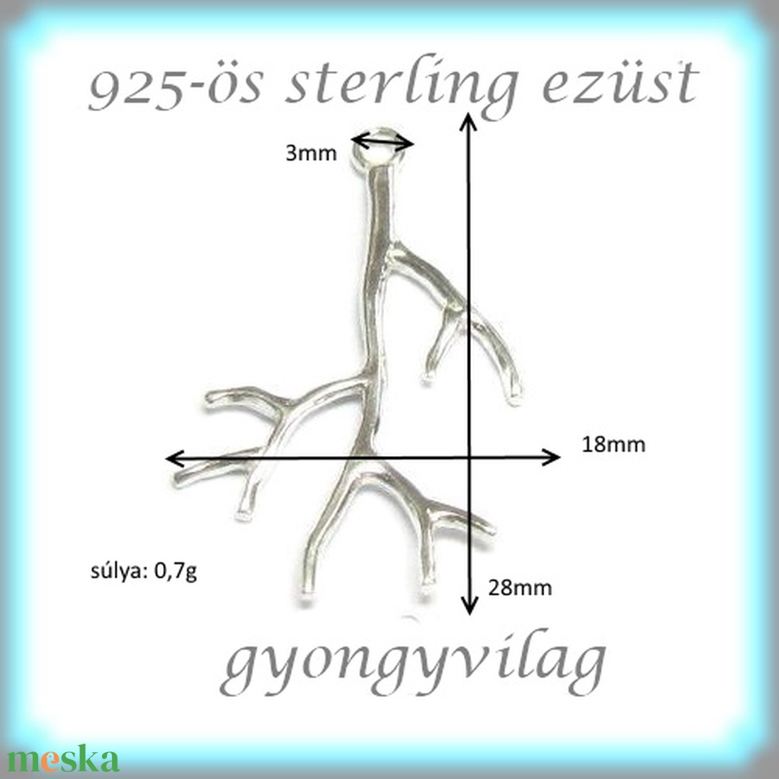 925-ös finomságú sterling ezüst kandeláber/ továbbépíthető köztes /tartó elem  EKA 41 - kellékek & szerszámok - gyöngy, ékszerkellék - egyéb alkatrész - Meska.hu