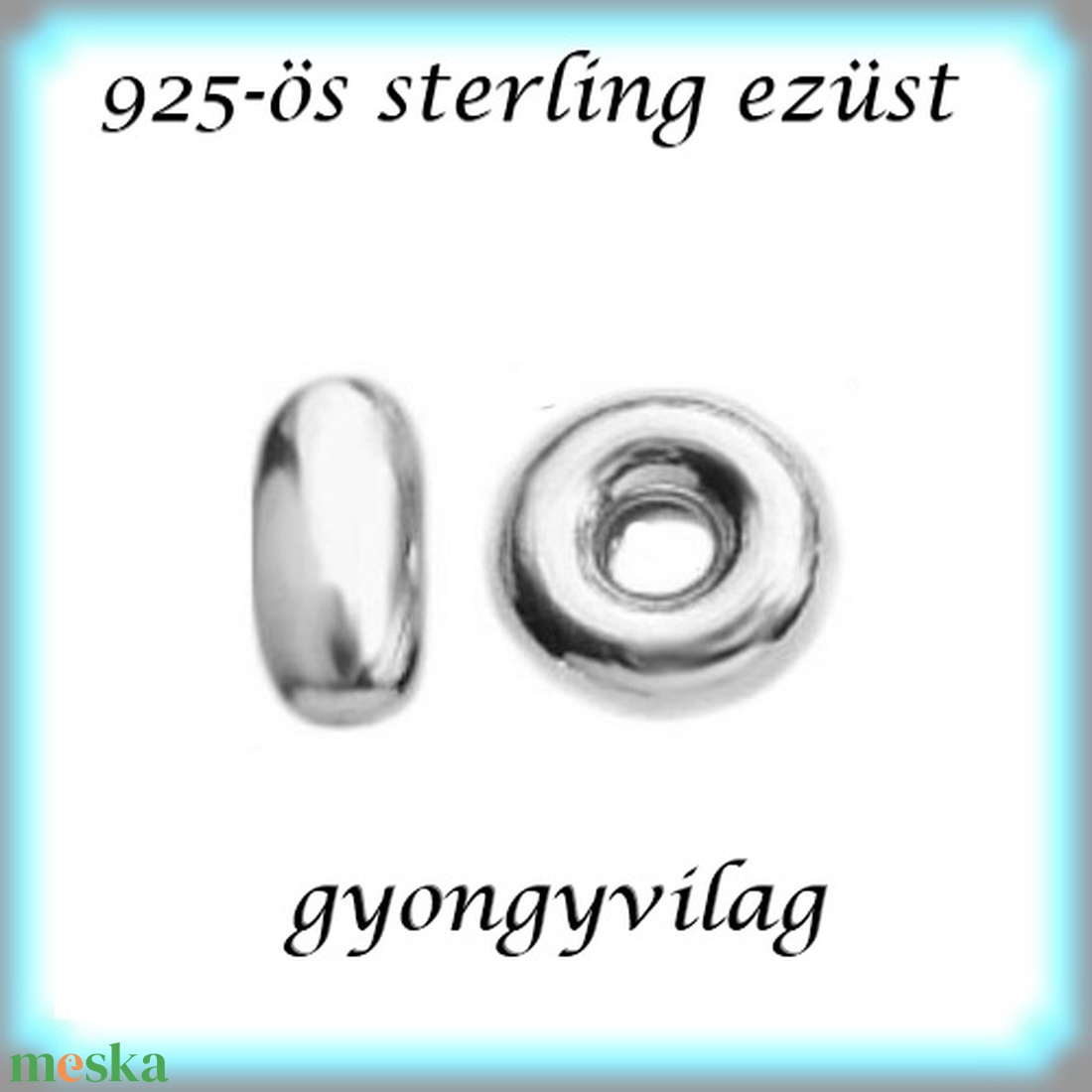 925-ös ezüst köztes / gyöngy / dísz EKÖ 77 - kellékek & szerszámok - gyöngyfűzés kellékek - fém köztesek - Meska.hu