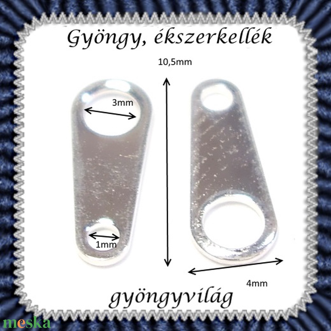 Ékszerkellék: lánckapocs BLK-V05 vég / láncvég 50 db  - kellékek & szerszámok - gyöngy, ékszerkellék - egyéb alkatrész - Meska.hu