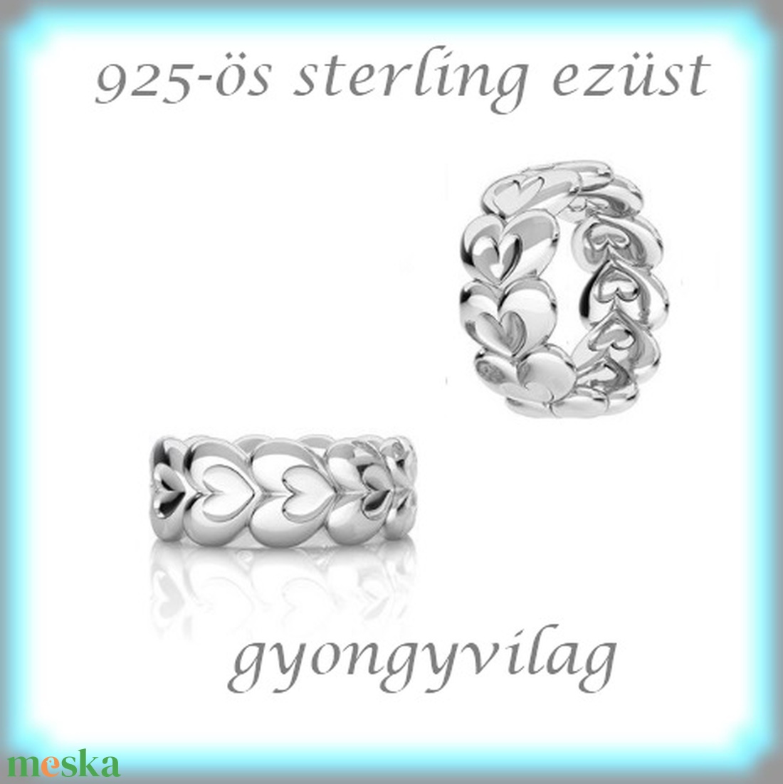 925-ös sterling ezüst ékszerkellék: köztes / gyöngy / dísz  EKÖ 78 - kellékek & szerszámok - gyöngy, ékszerkellék - fém köztesek - Meska.hu