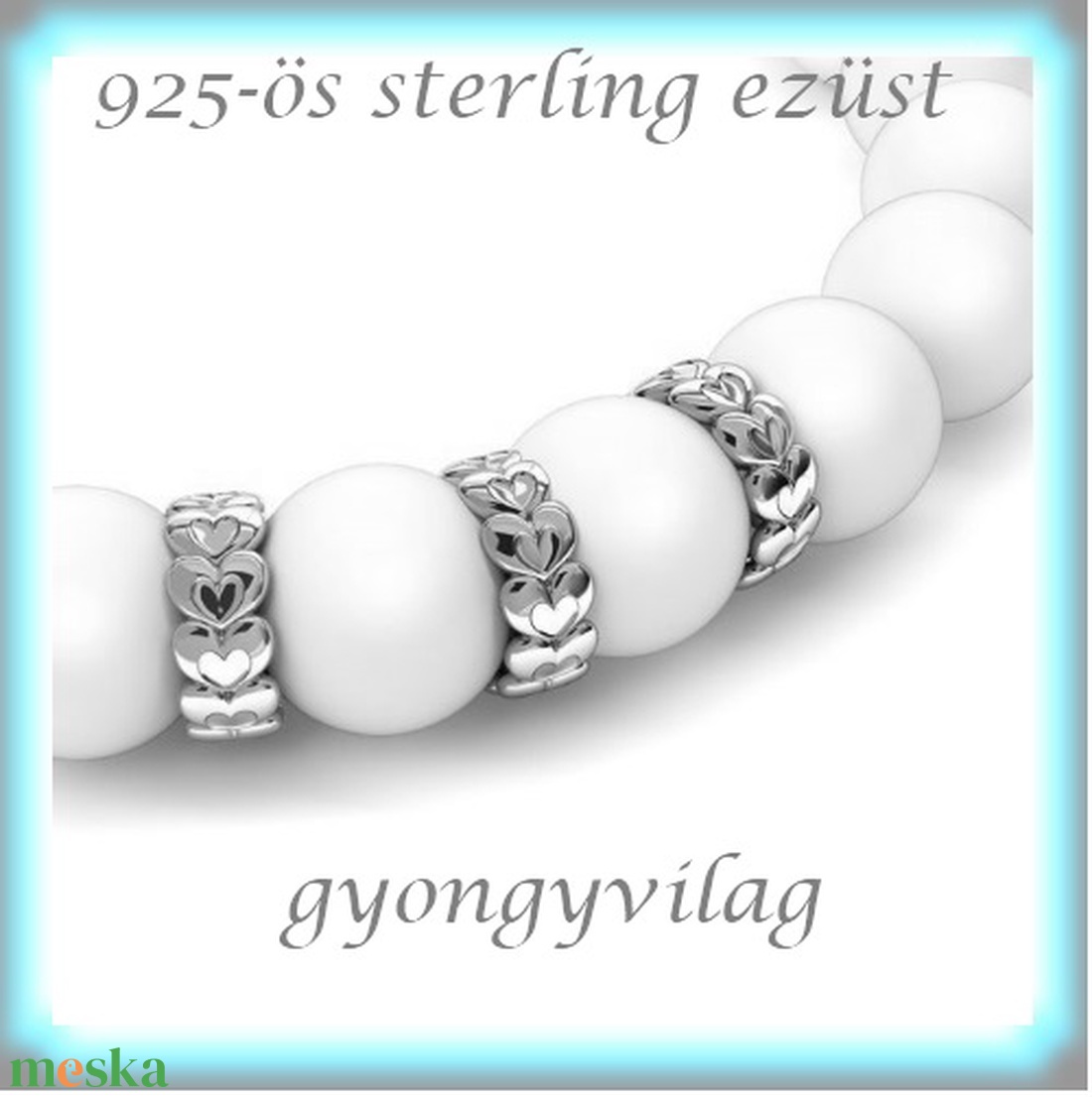 925-ös sterling ezüst ékszerkellék: köztes / gyöngy / dísz  EKÖ 78 - kellékek & szerszámok - gyöngy, ékszerkellék - fém köztesek - Meska.hu