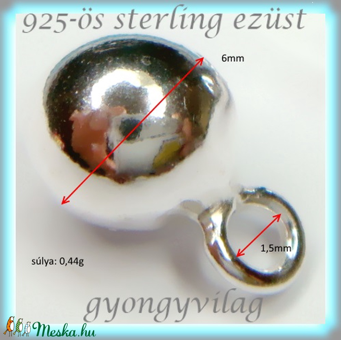 925-ös finomságú sterling ezüst kandeláber/ továbbépíthető köztes /tartó elem  EKA 47 - kellékek & szerszámok - gyöngy, ékszerkellék - egyéb alkatrész - Meska.hu