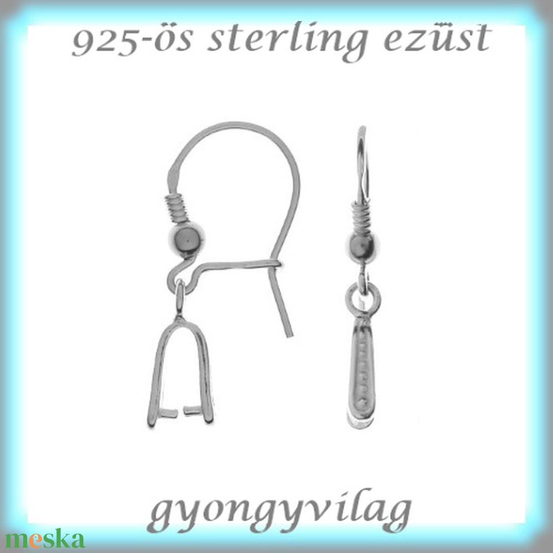  925-ös sterling ezüst ékszerkellék: fülbevaló kapocs, biztonsági-francia kapcsos EFK K 29e - kellékek & szerszámok - gyöngy, ékszerkellék - egyéb alkatrész - Meska.hu