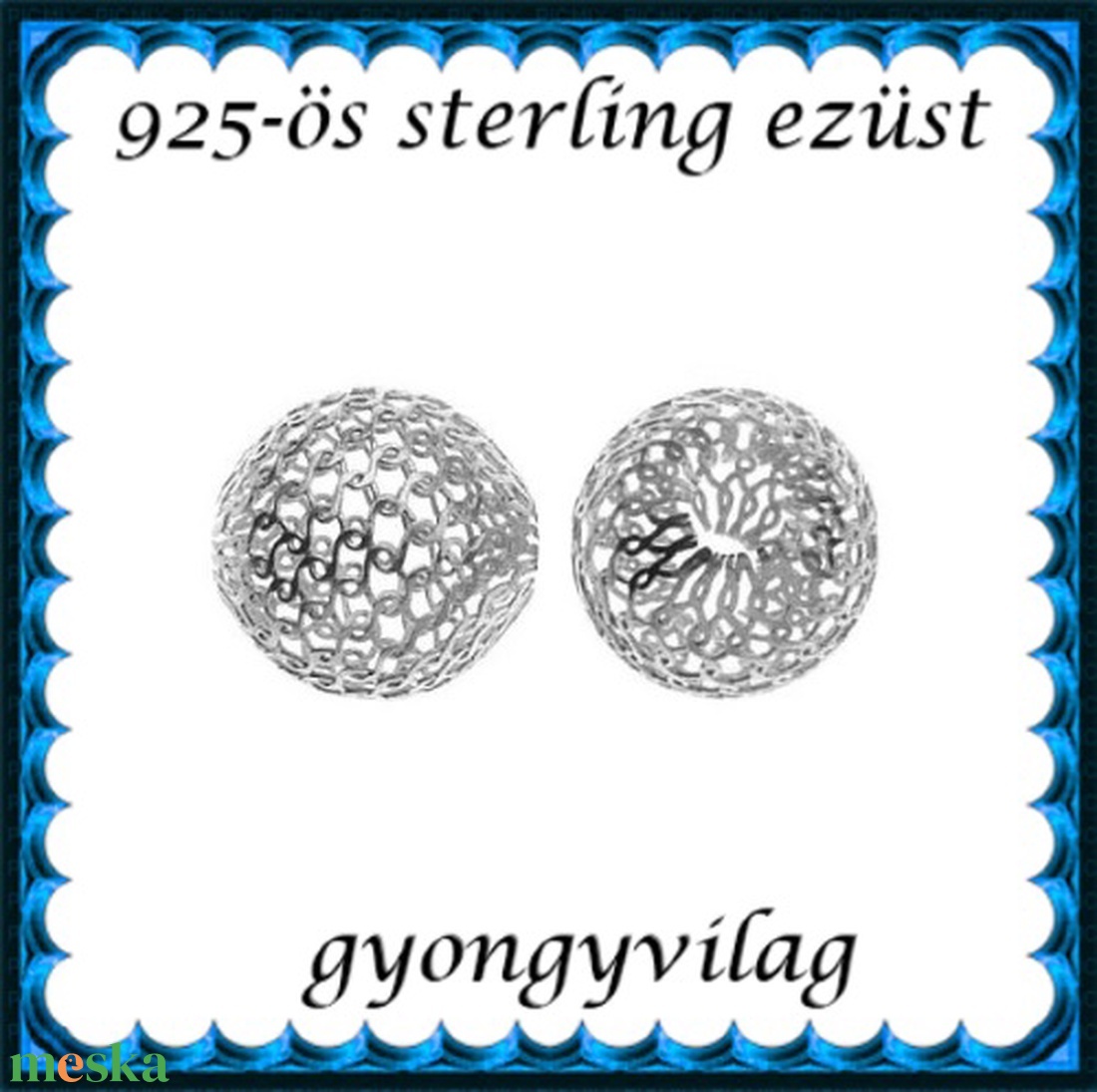 925-ös sterling ezüst ékszerkellék: köztes / gyöngy / dísz EKÖ 26-4   3db/cs - kellékek & szerszámok - gyöngy, ékszerkellék - fém köztesek - Meska.hu